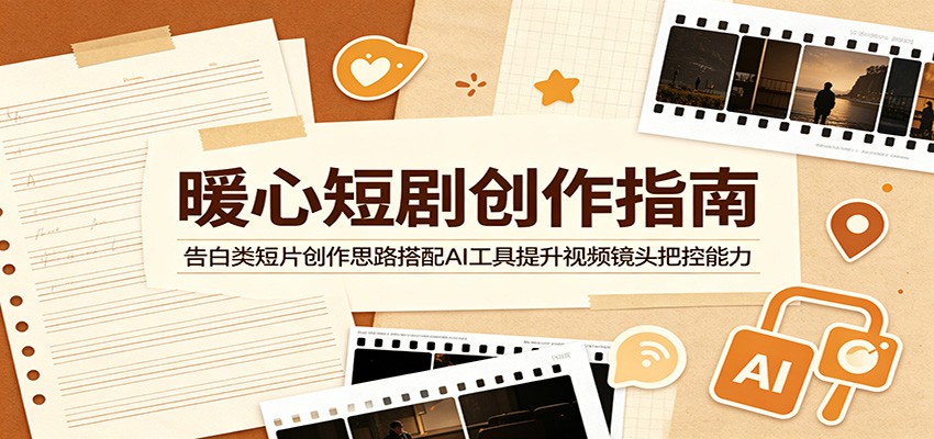 暖心短剧创作指南:告白类短片创作思路搭配AI工具提升视频镜头把控能力-热点1站 - 热点知汇专注网赚项目资源知识聚汇