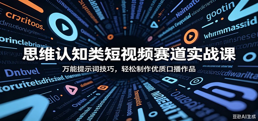 思维认知类短视频赛道实战课：万能提示词技巧，轻松制作优质口播作品-热点1站 - 热点知汇专注网赚项目资源知识聚汇