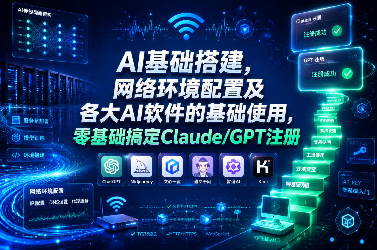 AI基础搭建，网络环境配置及各大AI软件的基础使用，零基础搞定Claude/GPT注册-热点1站 - 热点知汇专注网赚项目资源知识聚汇