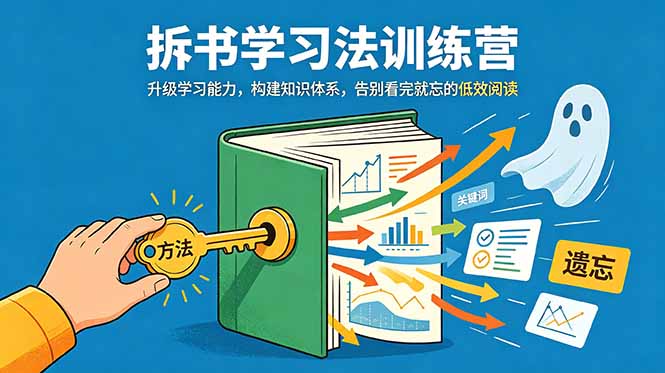 拆书学习法训练营，升级学习能力，构建知识体系，，告别看完就忘的低效阅读-热点1站 - 热点知汇专注网赚项目资源知识聚汇