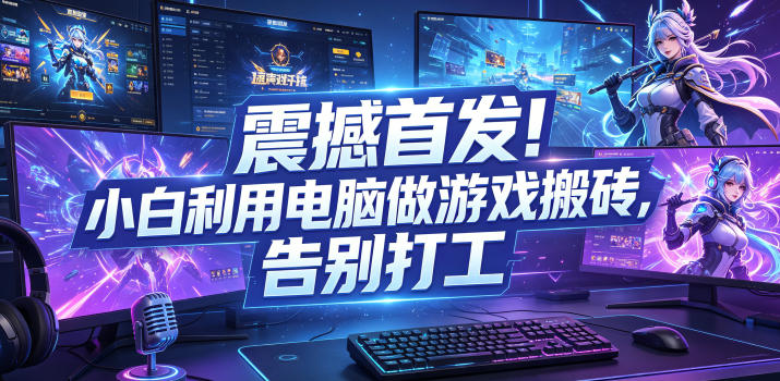 震撼首发！小白利用电脑做游戏搬砖，告别打工【揭秘】-热点1站 - 热点知汇专注网赚项目资源知识聚汇