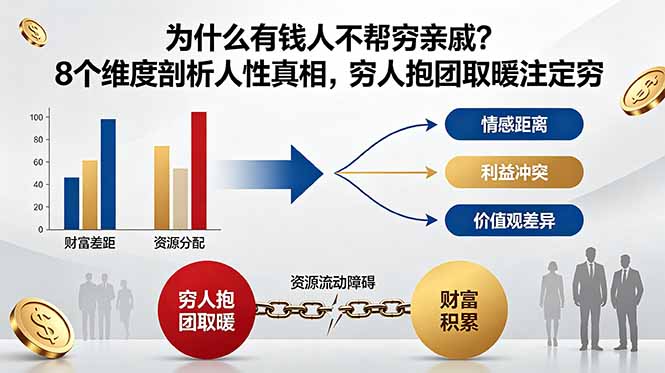 付费文章：为什么有钱人不帮穷亲戚？8个维度剖析人性真相，穷人抱团取暖注定穷-热点1站 - 热点知汇专注网赚项目资源知识聚汇