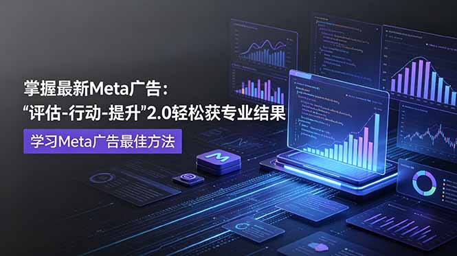 掌握最新的Meta广告，通过“评估-行动-提升”2.0版本轻松获得专业级结果。学习目前学习Meta广告的最佳方法-热点1站 - 热点知汇专注网赚项目资源知识聚汇