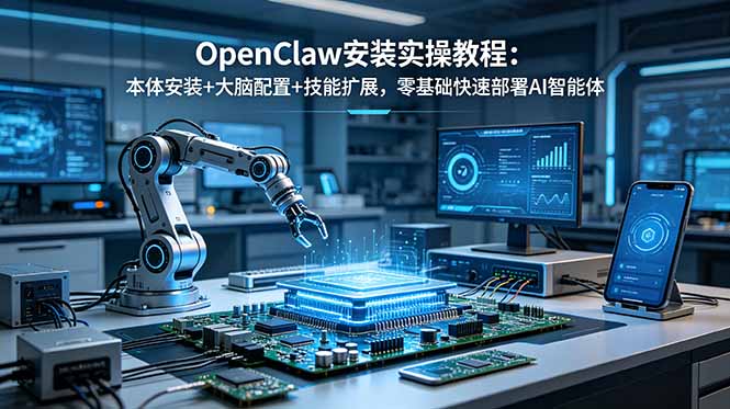 OpenClaw安装实操教程：本体安装+大脑配置+技能扩展，零基础快速部署AI智能体-热点1站 - 热点知汇专注网赚项目资源知识聚汇