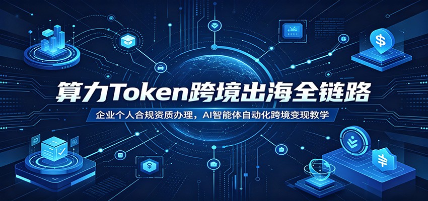 算力Token跨境出海全链路：企业个人合规资质办理，AI智能体自动化跨境变现教学-热点1站 - 热点知汇专注网赚项目资源知识聚汇