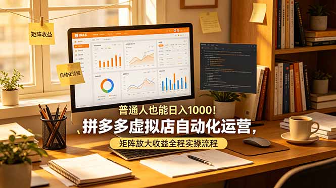 图片[1]-普通人也能日入 1000！拼多多虚拟店自动化运营，矩阵放大收益全程实操流程-项目网
