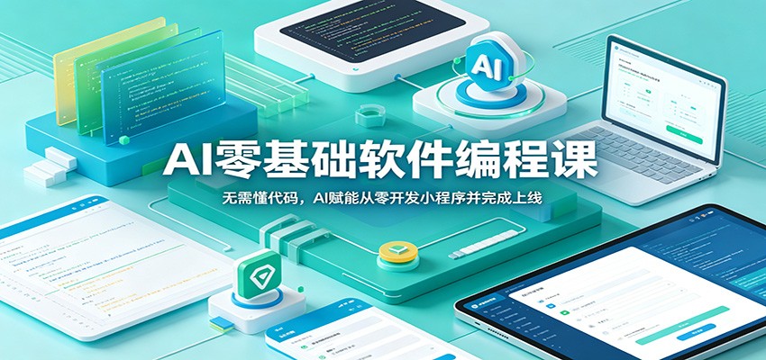 AI零基础软件编程课：无需懂代码，AI赋能从零开发小程序并完成上线-热点1站 - 热点知汇专注网赚项目资源知识聚汇