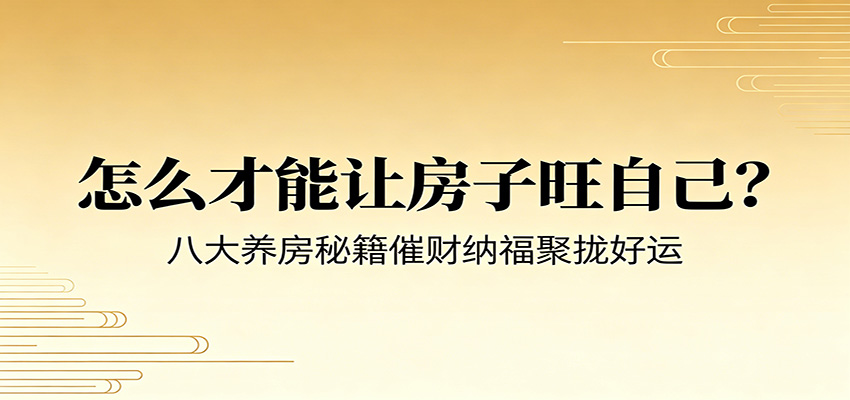 图片[1]-《怎么才能让房子旺自己？》八大养房秘籍催财纳福聚拢好运-项目网