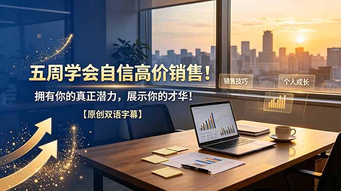 五周学会自信高价销售！拥有你的真正潜力，展示你的才华！【原创双语字幕】-热点1站 - 热点知汇专注网赚项目资源知识聚汇