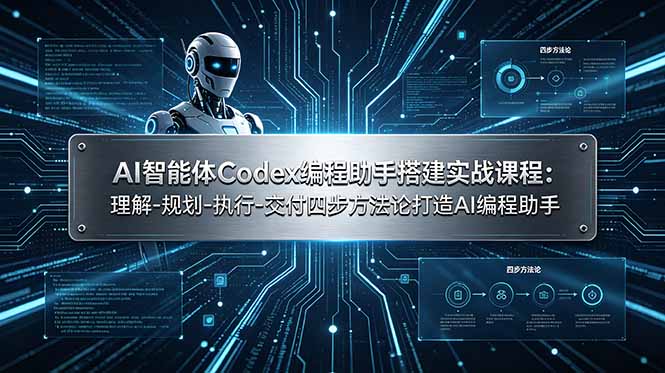 AI智能体Codex编程助手搭建实战课程：理解-规划-执行-交付四步方法论打造AI编程助手-热点1站 - 热点知汇专注网赚项目资源知识聚汇