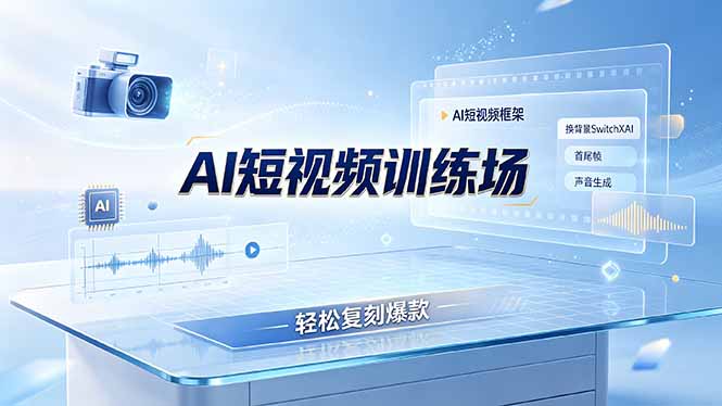老陈AI短视频训练场：AI短视频框架+换背景SwitchXAI+首尾帧+声音生成，轻松复刻爆款-热点1站 - 热点知汇专注网赚项目资源知识聚汇