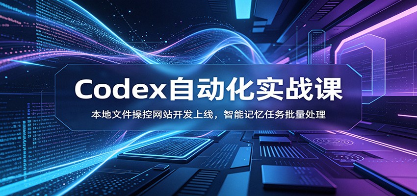 Codex自动化实战课：本地文件操控网站开发上线，智能记忆任务批量处理-热点1站 - 热点知汇专注网赚项目资源知识聚汇