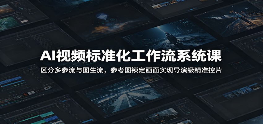 AI视频标准化工作流系统课：区分多参流与图生流，参考图锁定画面实现导演级精准控片-热点1站 - 热点知汇专注网赚项目资源知识聚汇