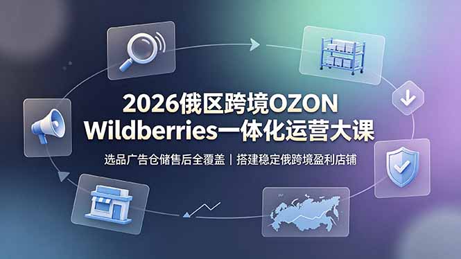 2026俄区跨境OZON Wildberries一体化运营大课，选品广告仓储售后全覆盖，搭建稳定俄跨境盈利店铺-热点1站 - 热点知汇专注网赚项目资源知识聚汇