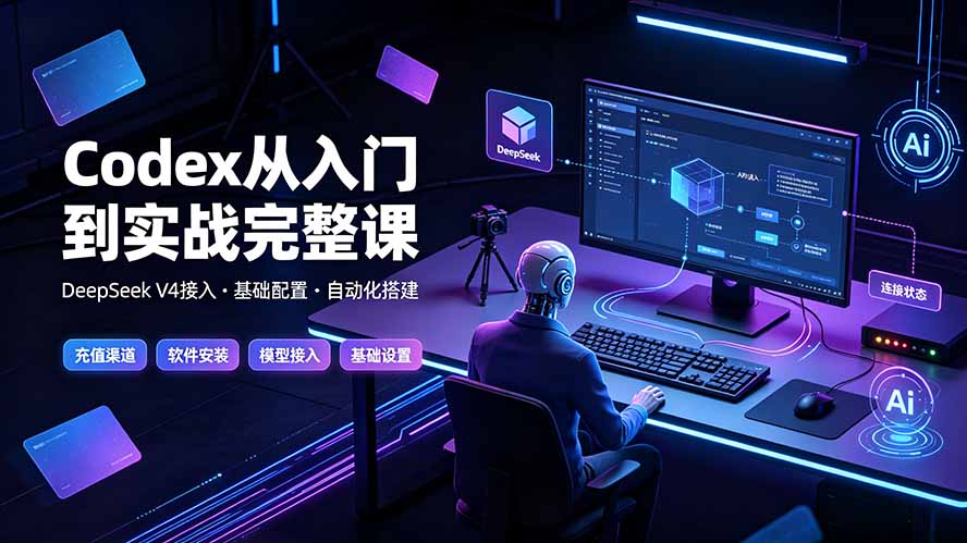 Codex从入门到实战完整课|充值·安装·接入DeepSeek,记忆·插件·Skill·CLI·MCP全拆解-热点1站 - 热点知汇专注网赚项目资源知识聚汇