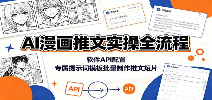 AI漫画推文实操全流程：软件API配置，专属提示词模板批量制作推文短片-热点1站 - 热点知汇专注网赚项目资源知识聚汇