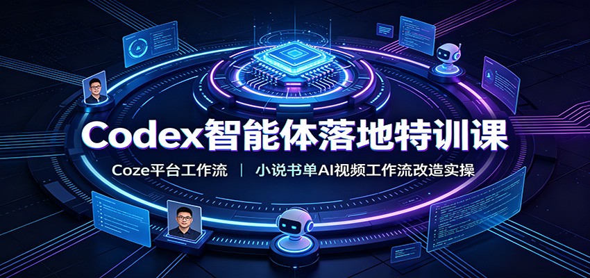Codex智能体落地特训课:Coze平台工作流,小说书单AI视频工作流改造实操-热点1站 - 热点知汇专注网赚项目资源知识聚汇