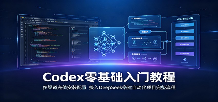 Codex零基础入门教程：多渠道充值安装配置，接入DeepSeek搭建自动化项目完整流程-热点1站 - 热点知汇专注网赚项目资源知识聚汇