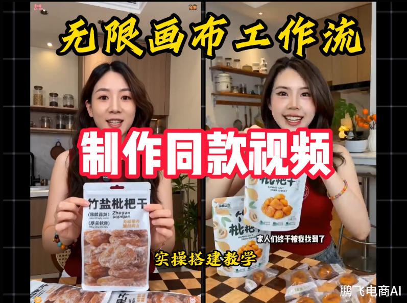 无限画布工作流一键复刻爆款带货视频，实操搭建，操作简单-热点1站 - 热点知汇专注网赚项目资源知识聚汇