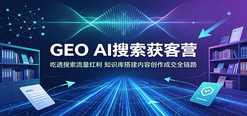GEO AI搜索获客营：吃透搜索流量红利，知识库搭建内容创作成交全链路-热点1站 - 热点知汇专注网赚项目资源知识聚汇